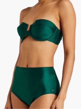 Zimmermann NWT Separates Balconette Bandeau Underwired Bikini Top Teal Sz 10